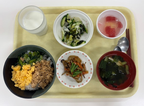 ８日　三色丼